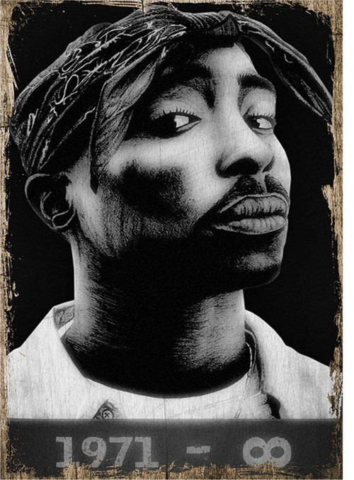 Tupac Art Mdf Poster
