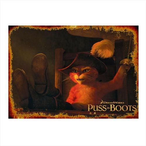Puss İn Boots Hediyelik Ahşap Tablo 50Cm X 70Cm