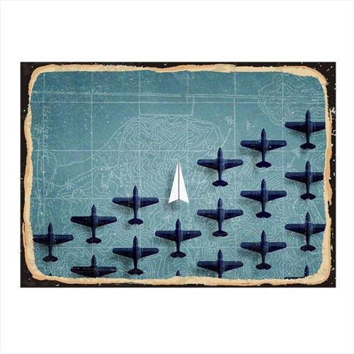 Savaş Uçakları Mdf Poster 50Cm X 70Cm