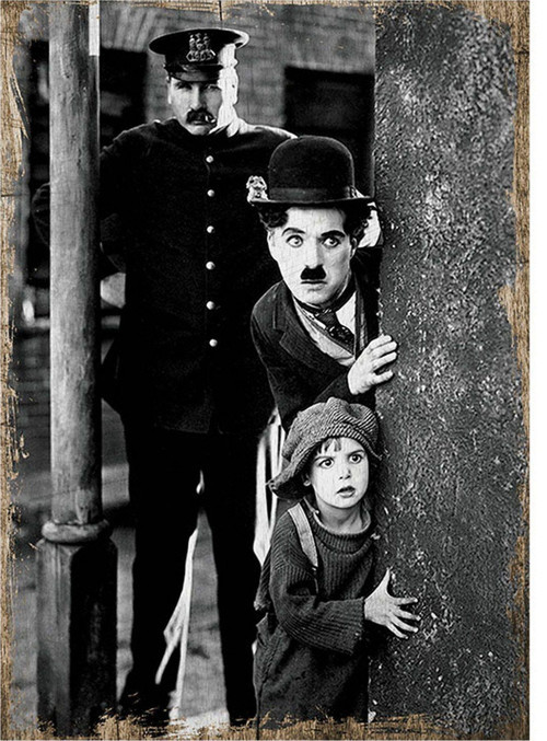 Charlie Chaplin Hediyelik Ahşap Tablo