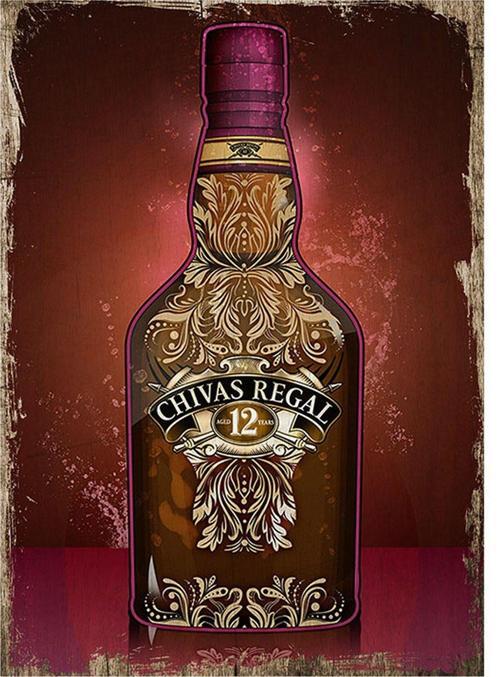 Chivas Regal Model Ahşap Tablo