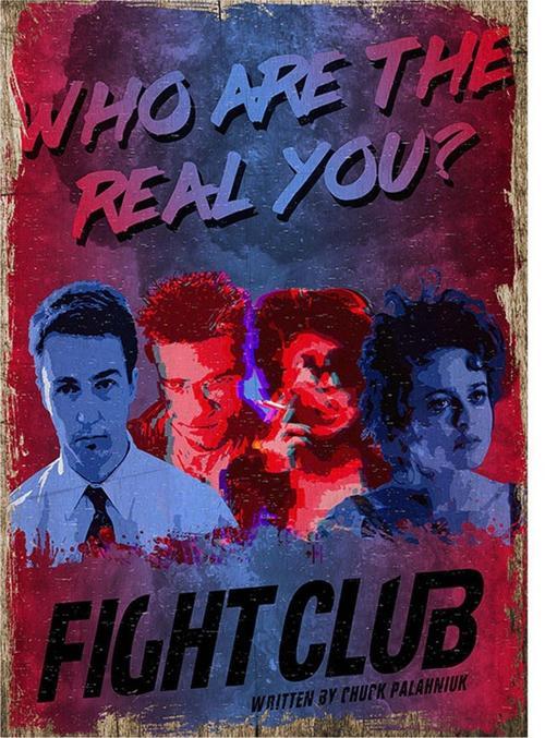 Fight Club Modern Ahşap Tablo 50Cm X 70Cm