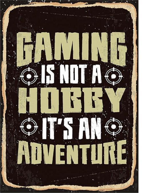 Gaming İs Not Hobby Tasarım Ahşap Tablo
