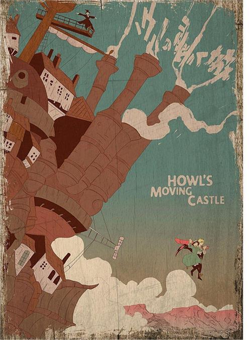 Howl'S Moving Castle Model Mdf Tablo