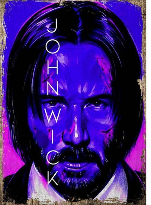 John Wick Dekoratif Ahşap Tablo 50Cm X 70Cm