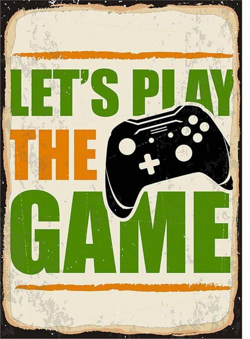 Lets Play Game Mdf Poster