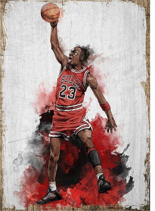 Michael Jordan Art Mdf Poster 50Cm X 70Cm