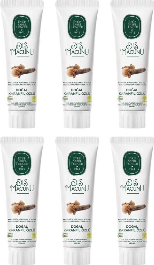 Doğal Karanfil Özlü Diş Macunu 6 x 90 ML
