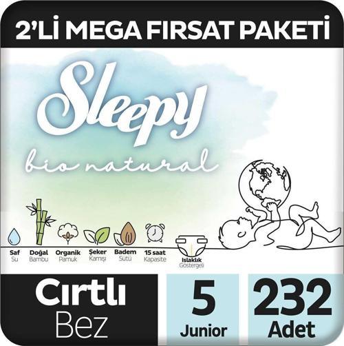 BİO NATURAL CIRTLI BEZ 5NO 58Lİ 4 ADET