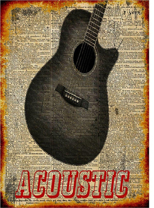 Akustik Gitar Mdf Tablo