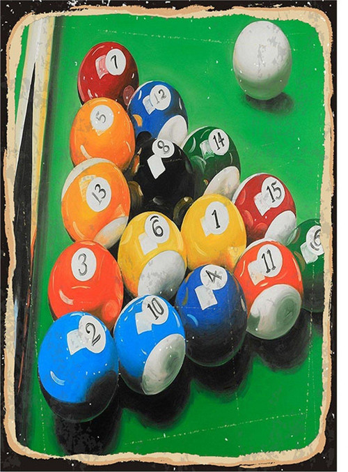 Bilardo Masası Art Mdf Poster