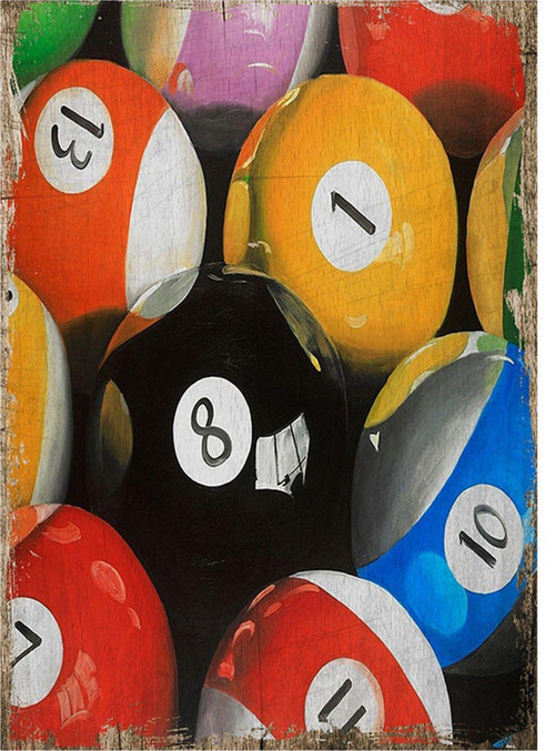 Bilardo Topları Art Mdf Tablo