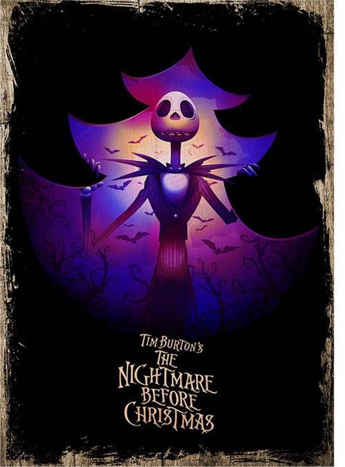 The Nightmare Before Christmas Desenli Ahşap Tablo 50Cm X 70Cm