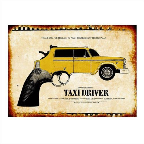 Taxi Driver Modern Ahşap Tablo 50Cm X 70Cm