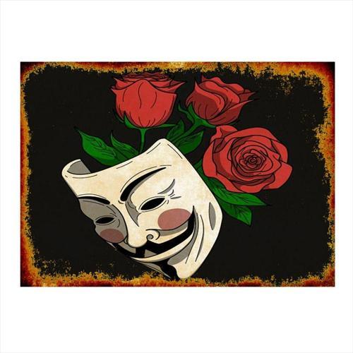 V For Vendetta Modern Ahşap Tablo 50Cm X 70Cm