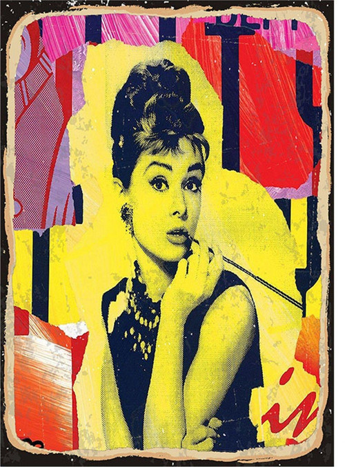 Audrey Hepburn Modern Mdf Tablo
