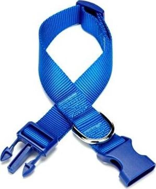 Dokuma Köpek Boyun Tasması 1,5 cm x 25-40 cm Mavi 15 kg