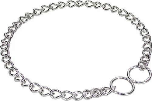 Eğitim Serisi Boğma Zincirli Köpek Boyun Tasması - 3x45-45 - Stainless