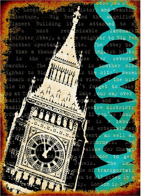 Londra Saat Kulesi Art Mdf Poster