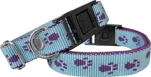 Köpek Tasması Patili Dokuma 2 cm - Min: 30 cm - Max: 50 cm Açık Mavi