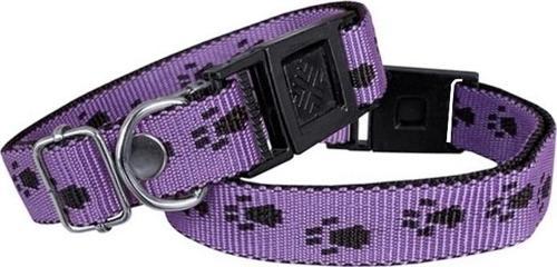 Köpek Tasması Patili Dokuma 2 cm - Min: 30 cm - Max: 50 cm Mor