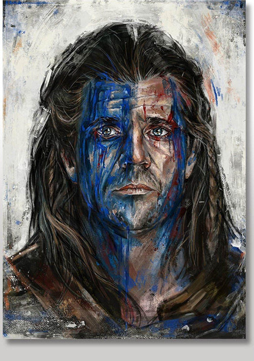 Ahşap Tablo Cesur Yürek (Braveheart) Mel Gibson Görseli