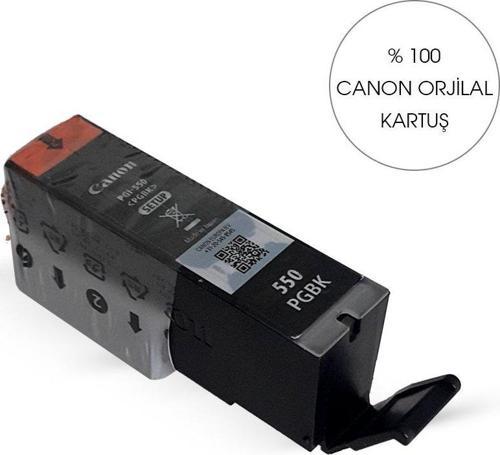 Orijinal CANON PGI 550 SİYAH KARTUŞ -Bitmeyen Kartuş Sistemine Uyumlu Delinmiş Şekilde