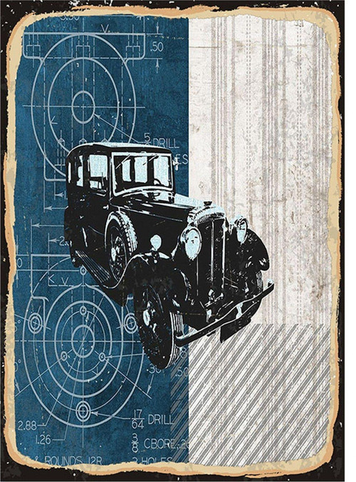 Eski Araba Art Mdf Poster
