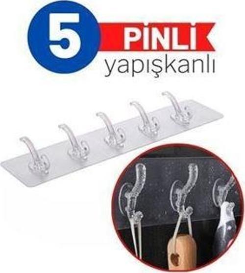 5 Pinli Yapışkanlı Askı Xenoty Design