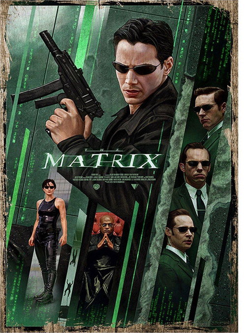Matrix Hediyelik Ahşap Tablo