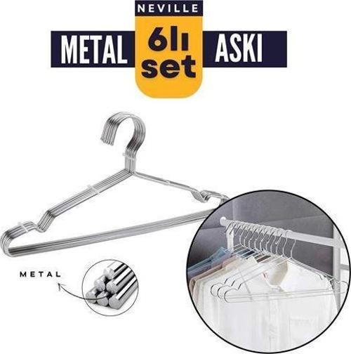 Metal Elbise Askısı 6 ADET