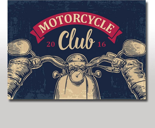 Ahşap Tablo Motorcycle Club