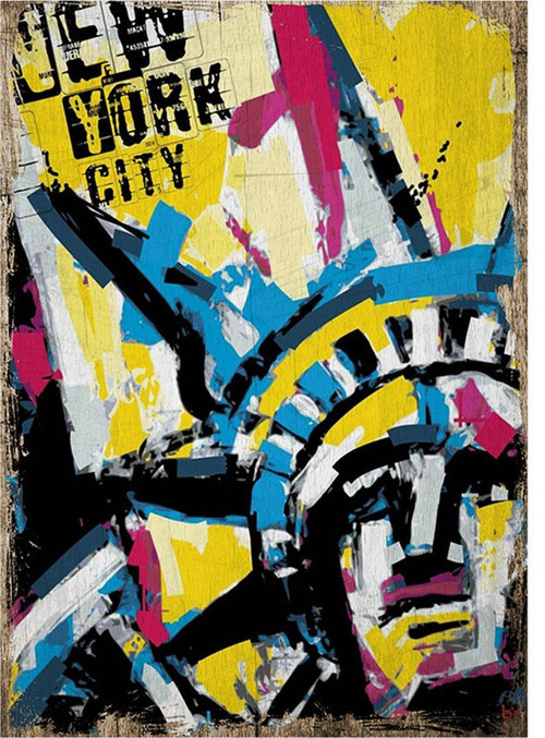 Pop Art New York Dekoratif Mdf Tablo