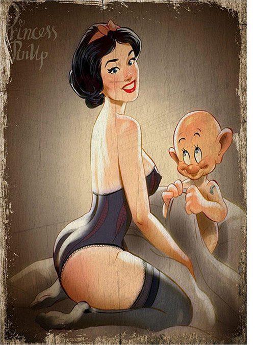 Pin Up Pamuk Prenses Model Mdf Tablo