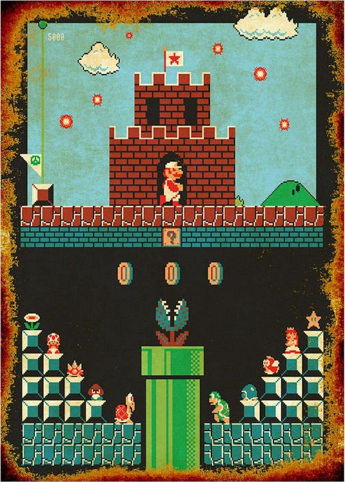 Süper Mario Modern Mdf Tablo