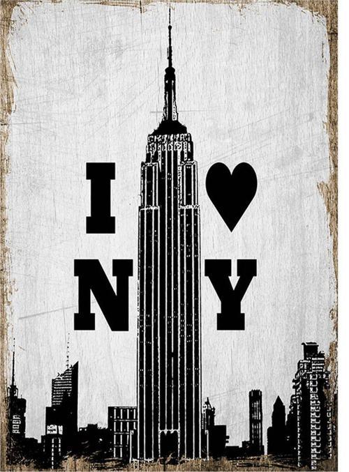 Amerika Desenli Ahşap Tablo