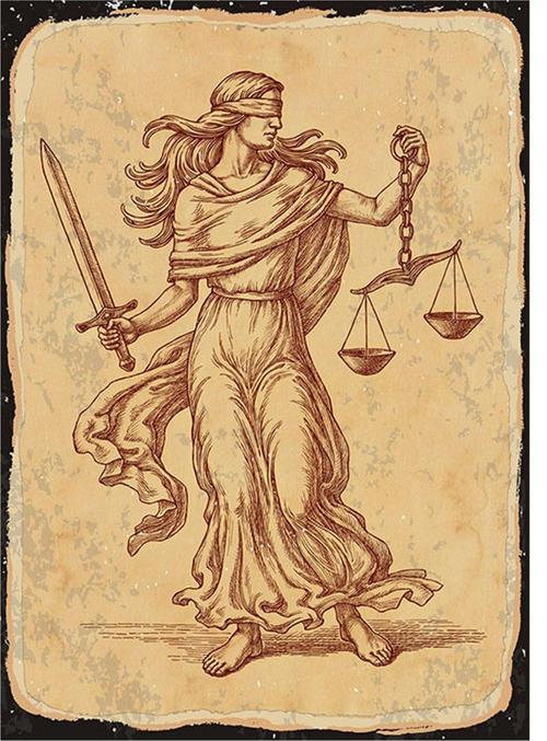 Adalet Tanrısı Themis Art Mdf Tablo