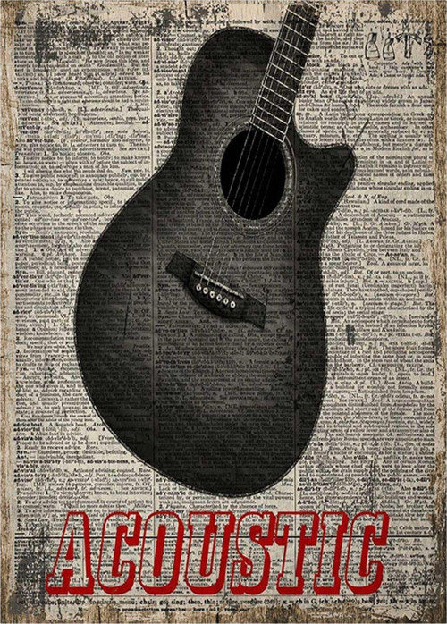 Akustik Gitar Hediyelik Mdf Tablo
