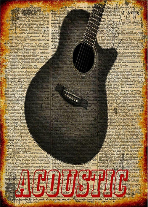 Akustik Gitar Mdf Tablo