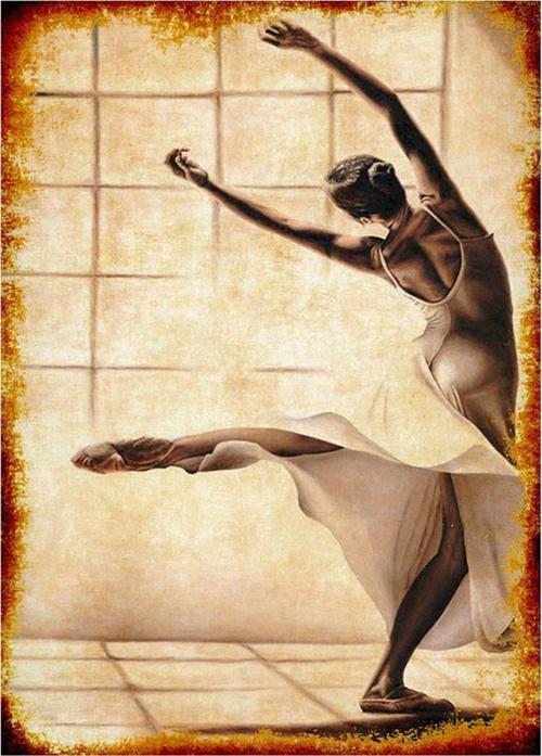 Dans Eden Kadın Model Ahşap Tablo