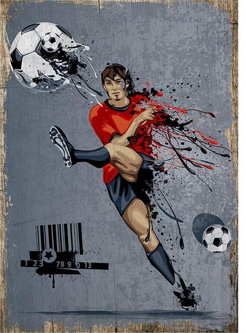 Futbol Temalı Art Mdf Poster