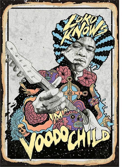 Jimi Hendrix Mdf Poster