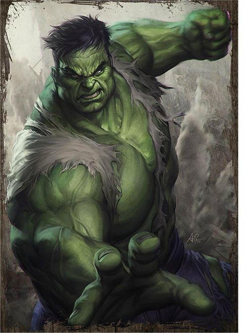 Ahşap Tablo Hulk Yeşil Dev