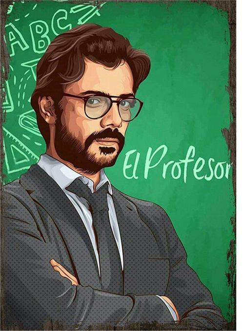 Ahşap Tablo La Casa De Papel El Profesor