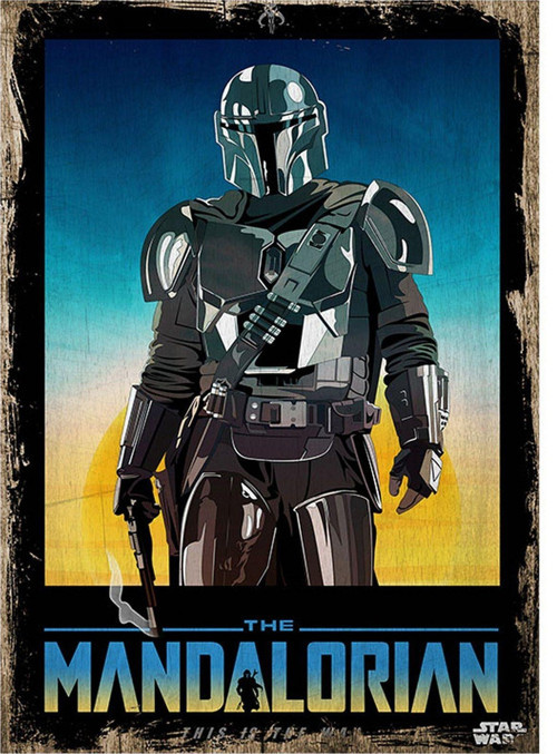 Mandalorian Model Ahşap Tablo