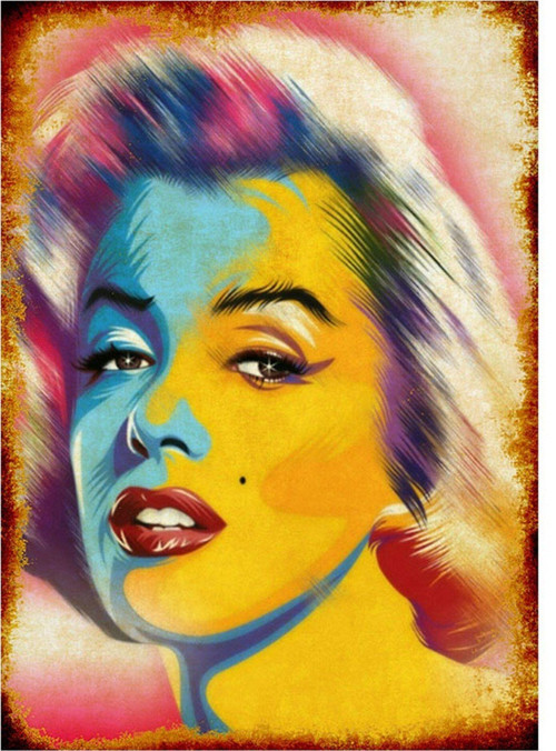Marilyn Monroe Tasarım Ahşap Tablo