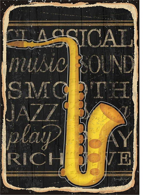 Klasik Jazz Müziği Art Mdf Poster