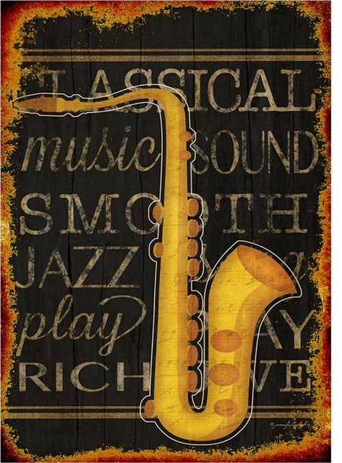 Klasik Jazz Müziği Art Mdf Tablo