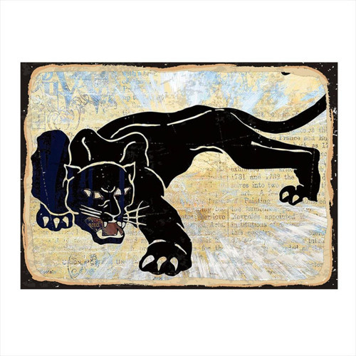 Panter Desenli Ahşap Tablo