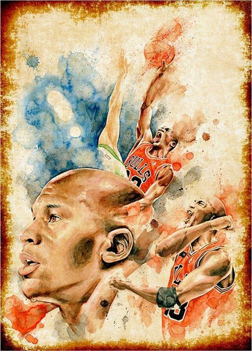 Michael Jordan Chicago Bulls Hediyelik Mdf Tablo